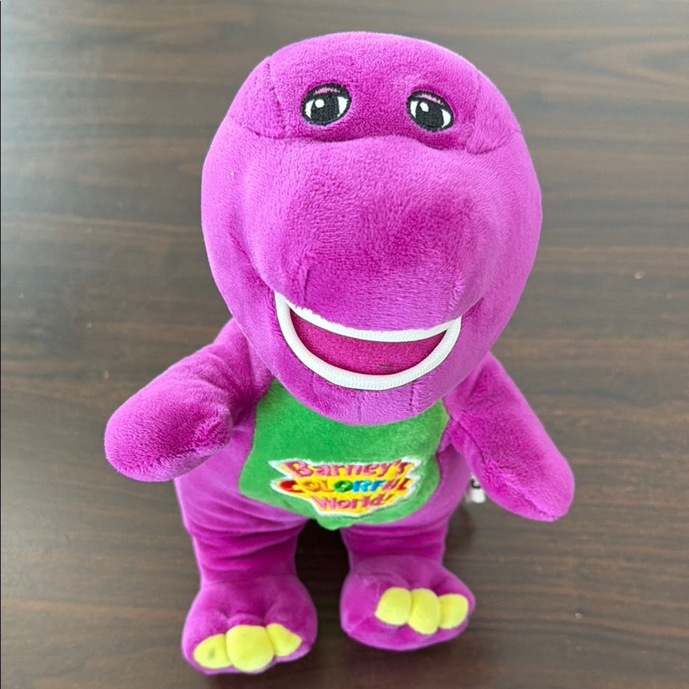 Talking Barney the Dinosaur Plush Sings I Love You 2015 Lyons 13” Works!
